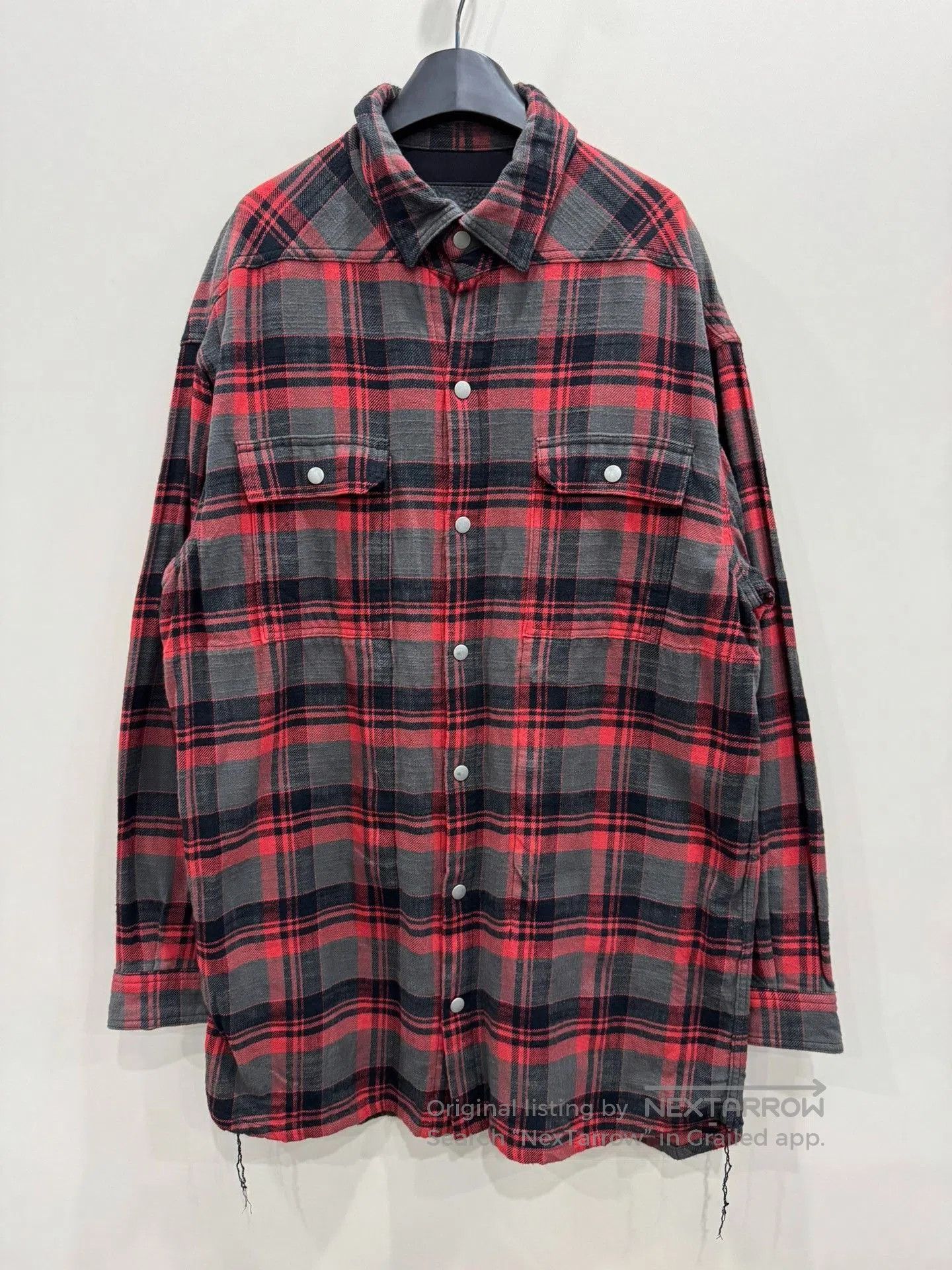 Rick Owens Drkshdw Rick Owens Drkshdw Distressed Plaid Shirt. Size US M / EU 48-50 / 2 - 1 Thumbnail