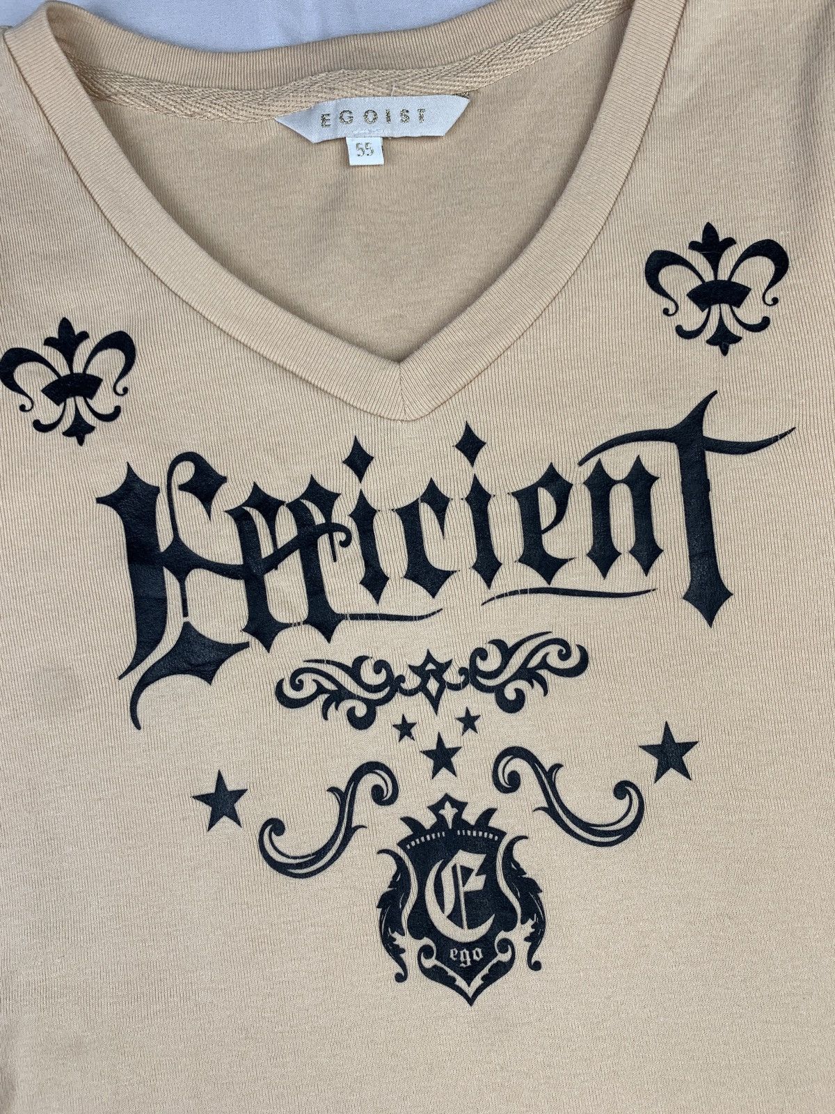 Japanese Brand y2k Egoist Goth Cross Word Graphic V Neck Top Size S / US 4 / IT 40 - 3 Thumbnail