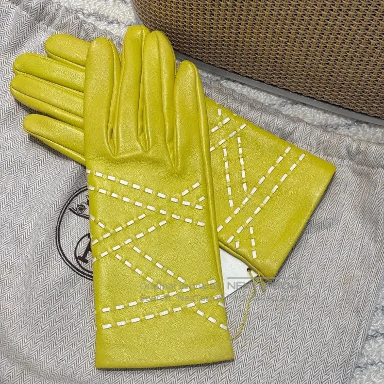 Hermes Hermes Light yellow gloves Size ONE SIZE - 5 Thumbnail