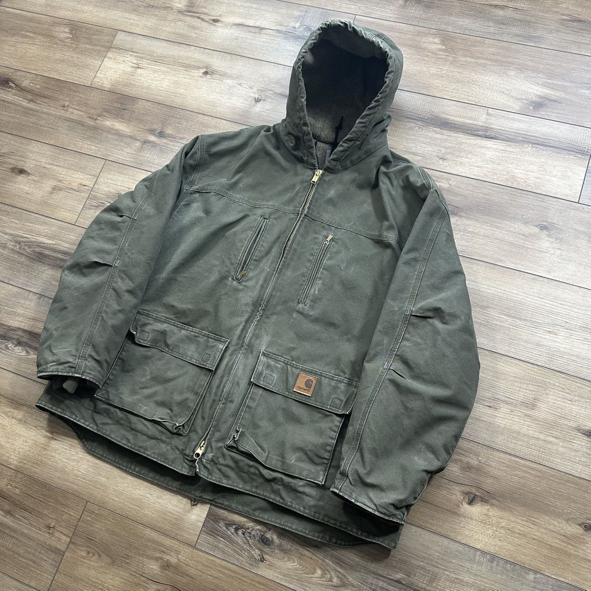 Carhartt Vintage 2000s Carhartt C95 ARG Sherpa Lined Zip Up Jacket Size US XXL / EU 58 / 5 - 3 Thumbnail