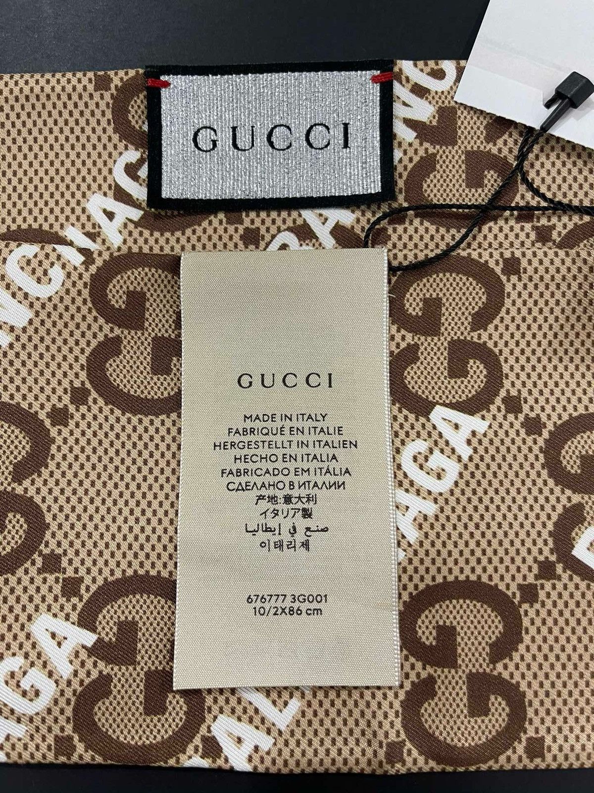 Gucci x Balenciaga Silk Printed Scarf