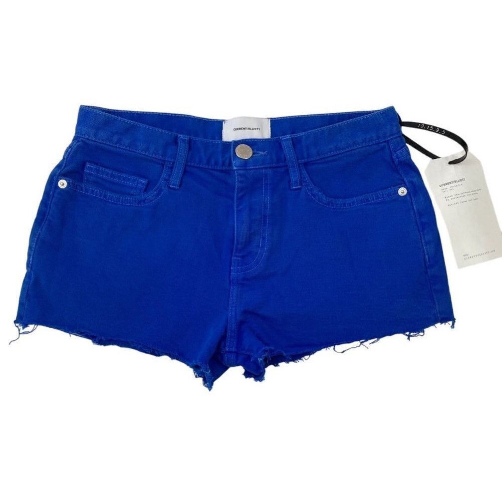 Current/Elliot NWT Current/Elliott Women's 25 Boyfriend Denim Shorts Blue Size 25" / US 0 / IT 36 - 2 Thumbnail