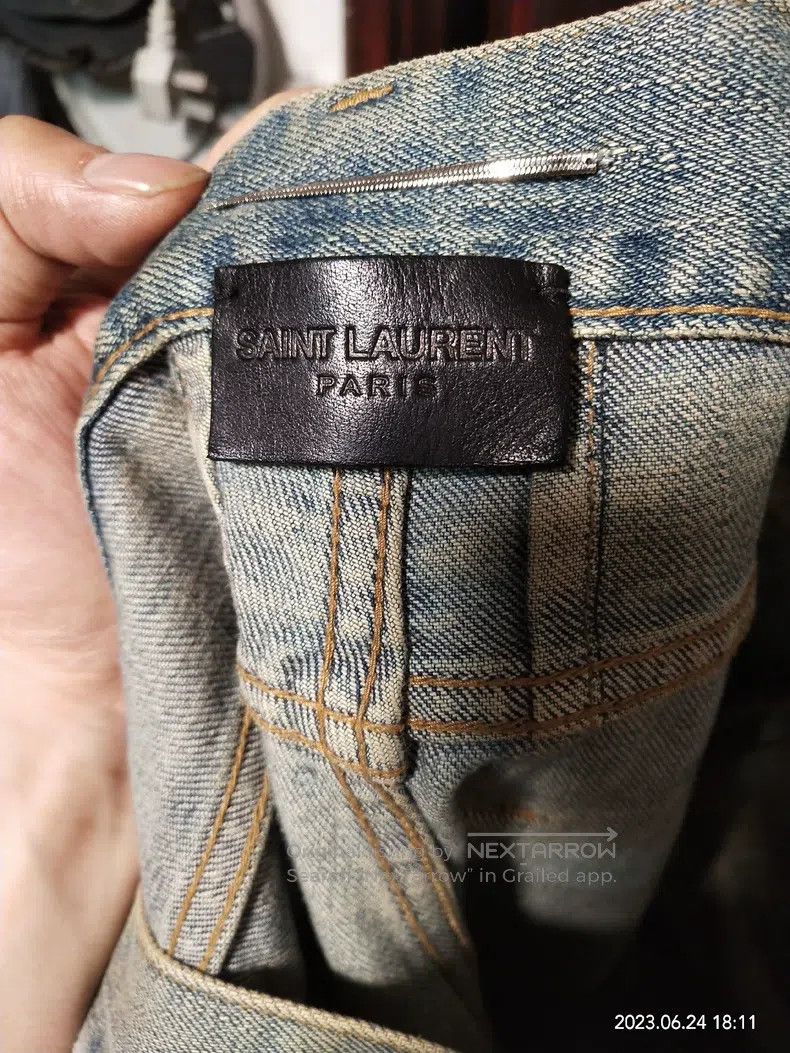 Saint Laurent Paris Saint Laurent Paris Blue three-hole heavy destruction on l Size US 28 / EU 44 - 8 Thumbnail
