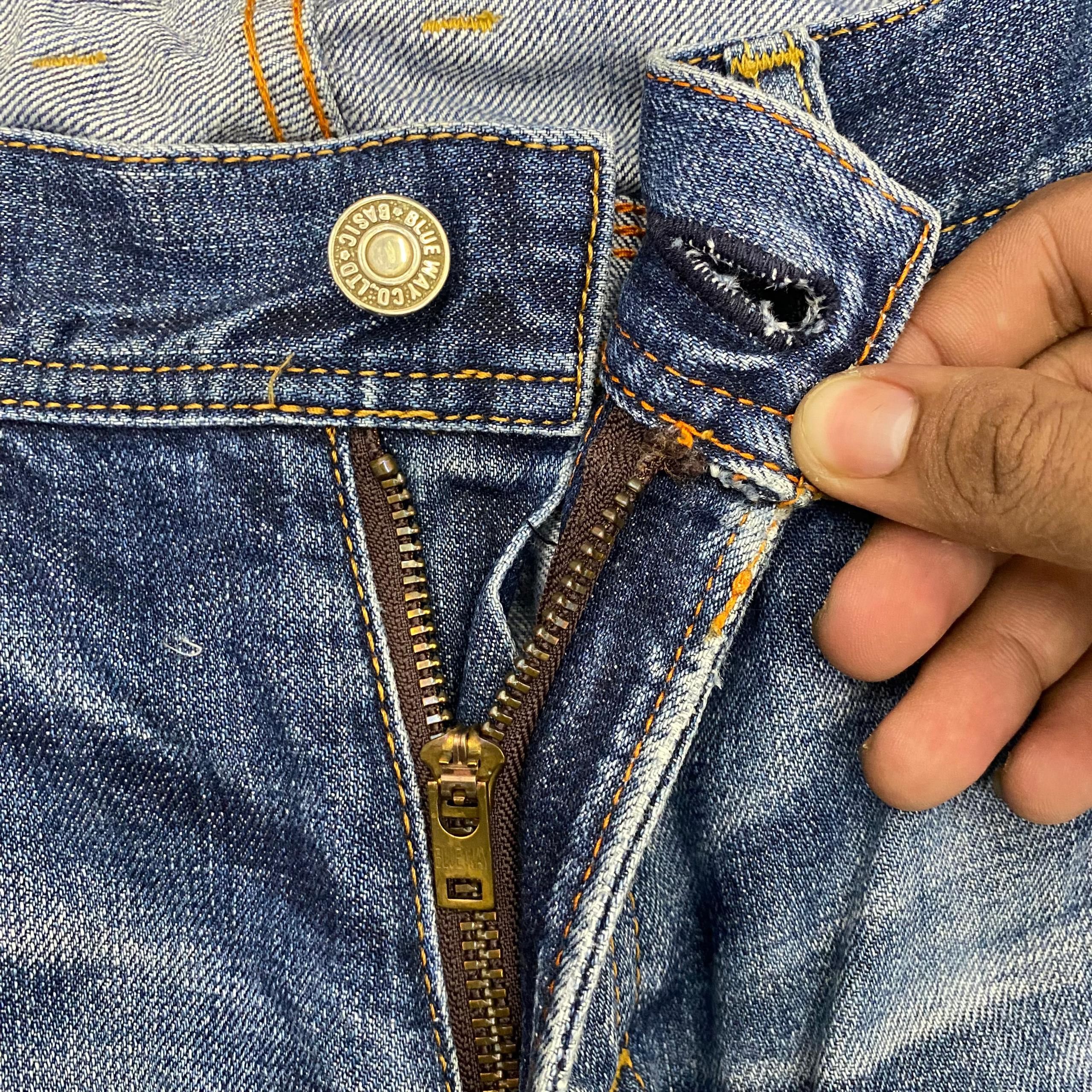 If Six Was Nine 💥Best Offer💥Vintage Blue Way Distressed Denim Size US 35 - 13 Thumbnail
