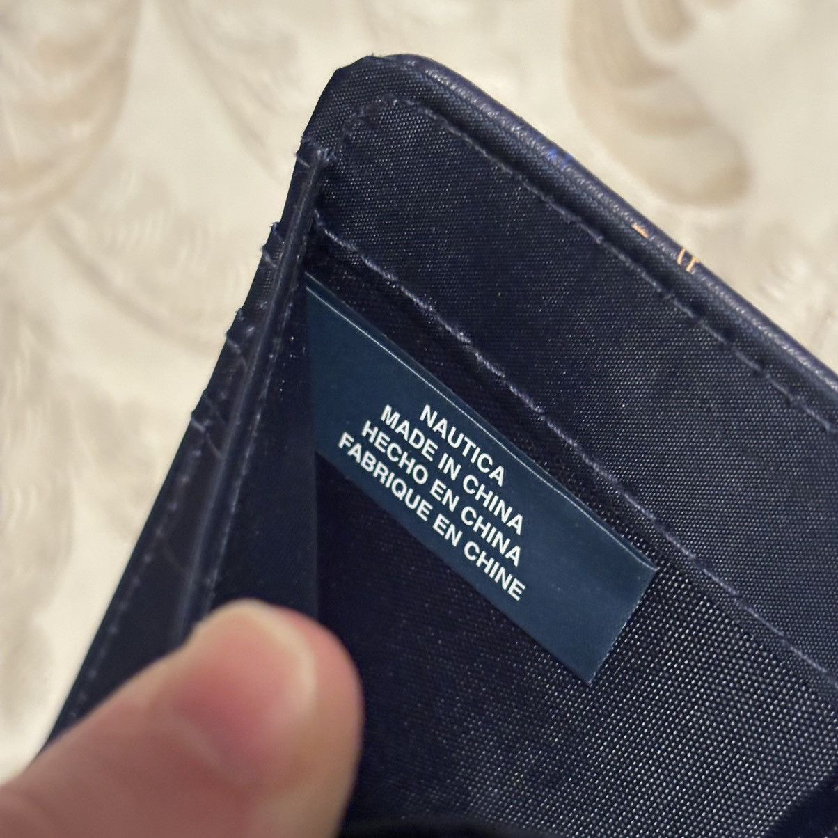 Nautica × Vintage Nautica Snap Button Wallet Leather Billfold Zip RFID Size ONE SIZE - 4 Thumbnail