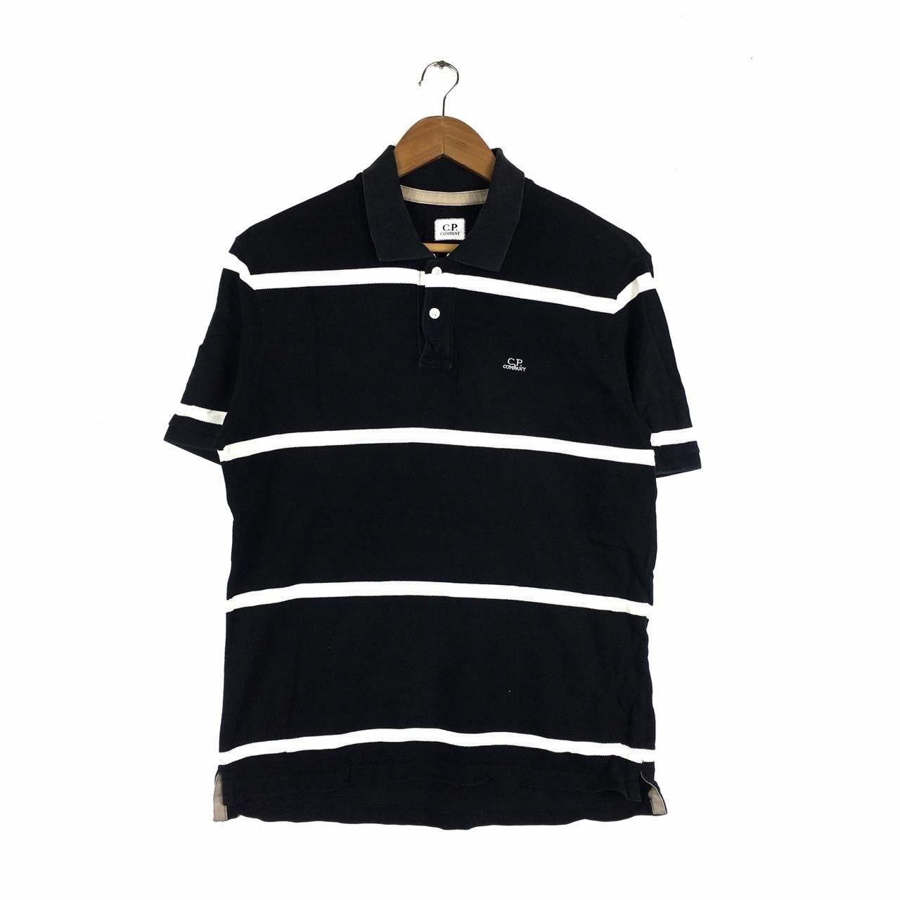 Vintage Vtg CP COMPANY Striped Stock Logo Polo Tee Shirt Size US L / EU 52-54 / 3 - 1 Thumbnail