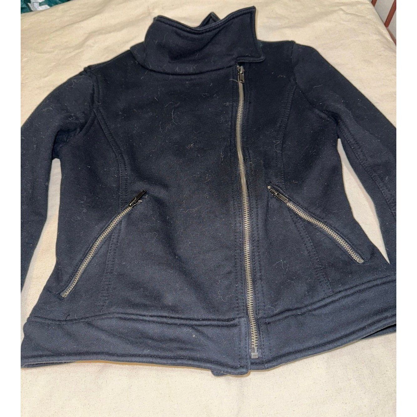 Gap Gap Womens Motorcycle Biker Jacket Black Asymmetric Zip Pock Size XS / US 0-2 / IT 36-38 - 3 Thumbnail