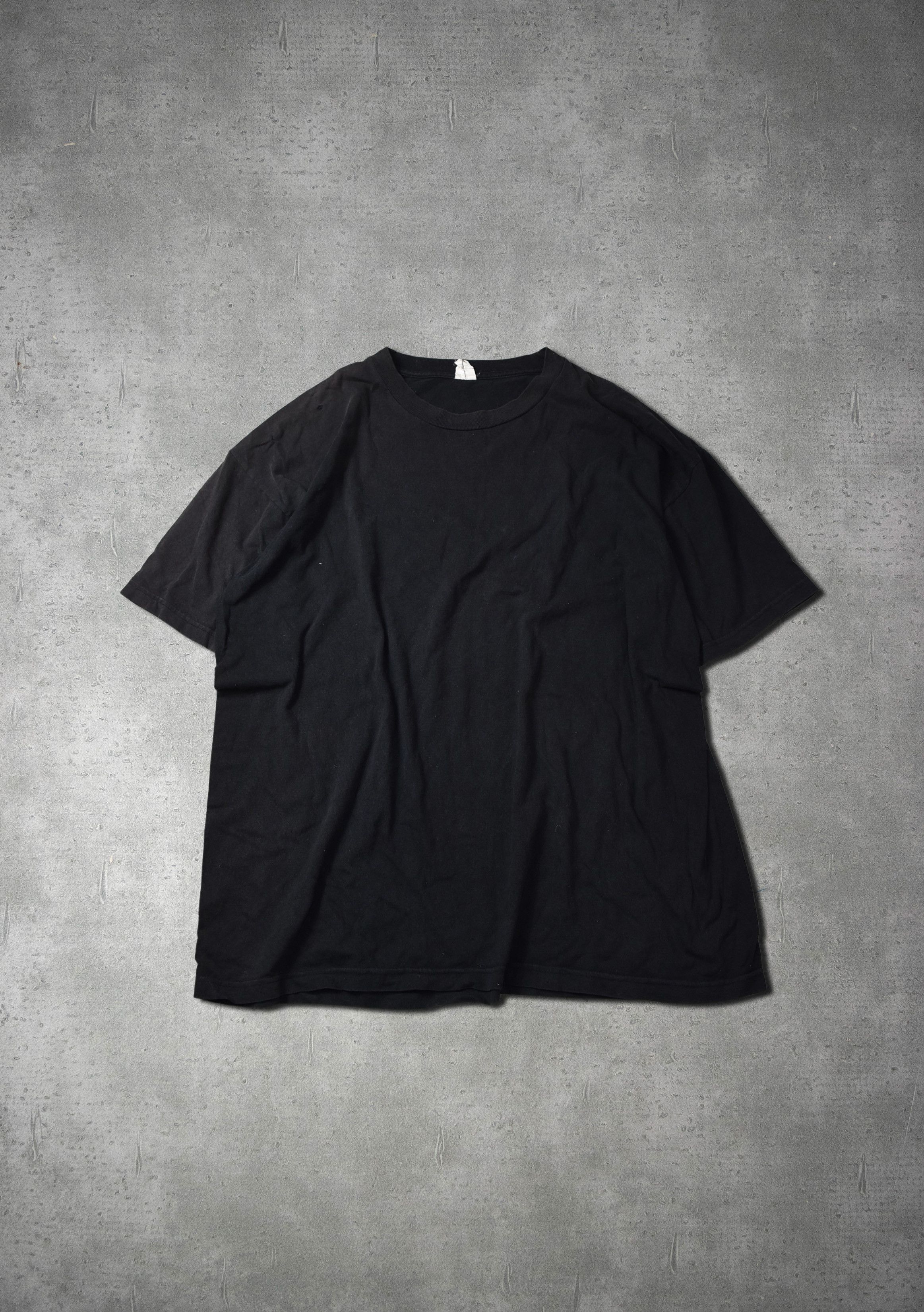 image of Vintage Plain Wide Tee T-Shirt 0-23-307 58 in Black, Men's (Size 2XL)