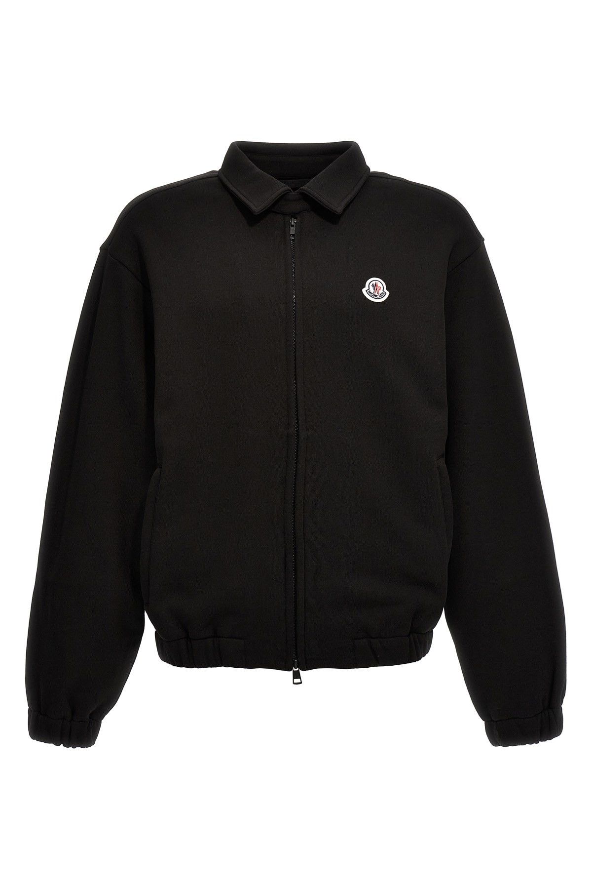 image of Moncler Logo Patch Sweatshirt in Black, Men's (Size 2XL)