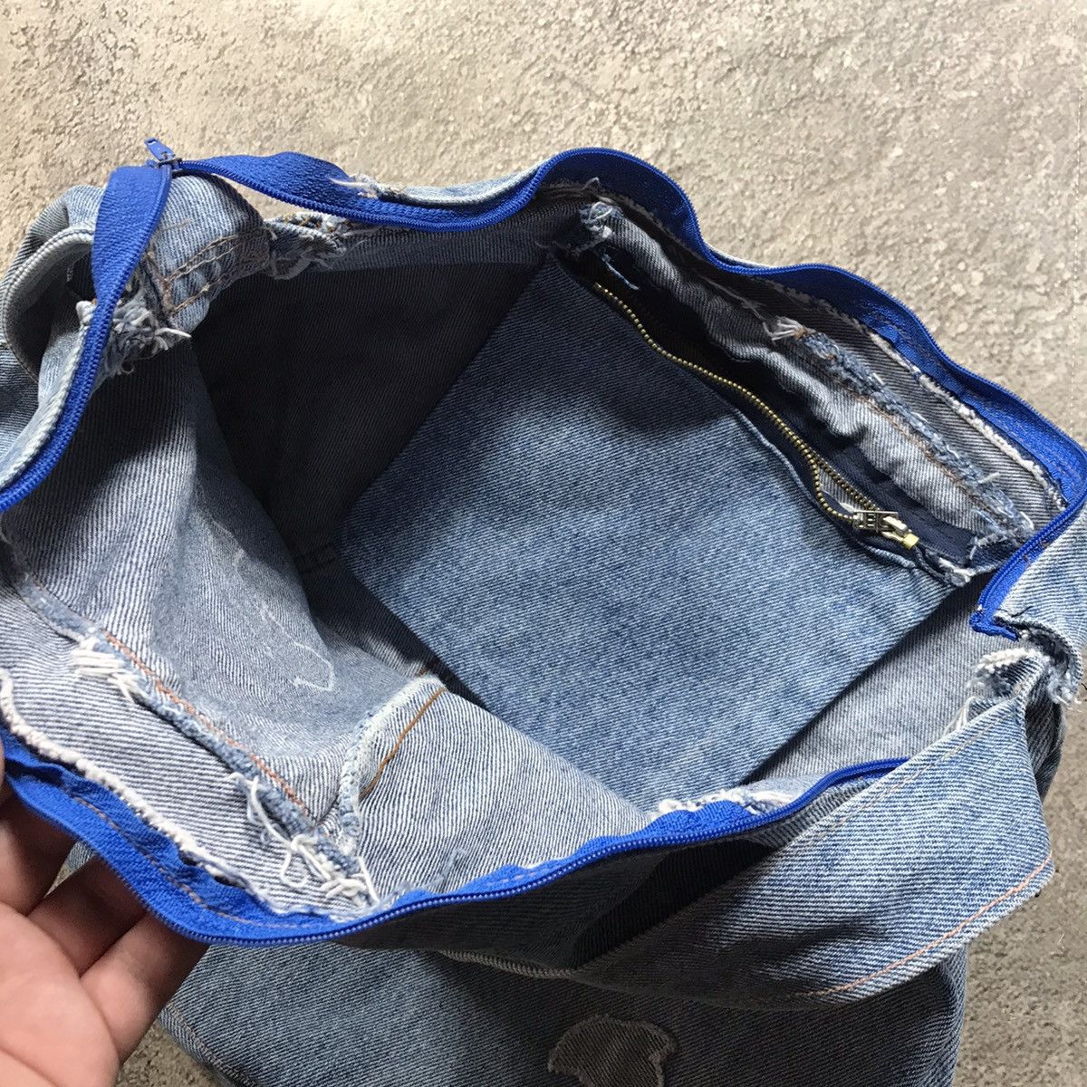 Vintage Vintage Levi's Y2K Upcycled Denim Shoulder Bag Streetwear OS Size ONE SIZE - 6 Thumbnail