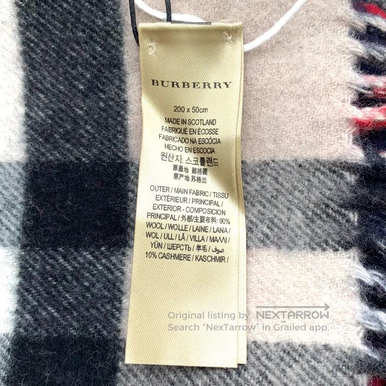 Burberry Burberry Multicolor Plaid Wool Fringe Scarf| Size ONE SIZE - 9 Thumbnail