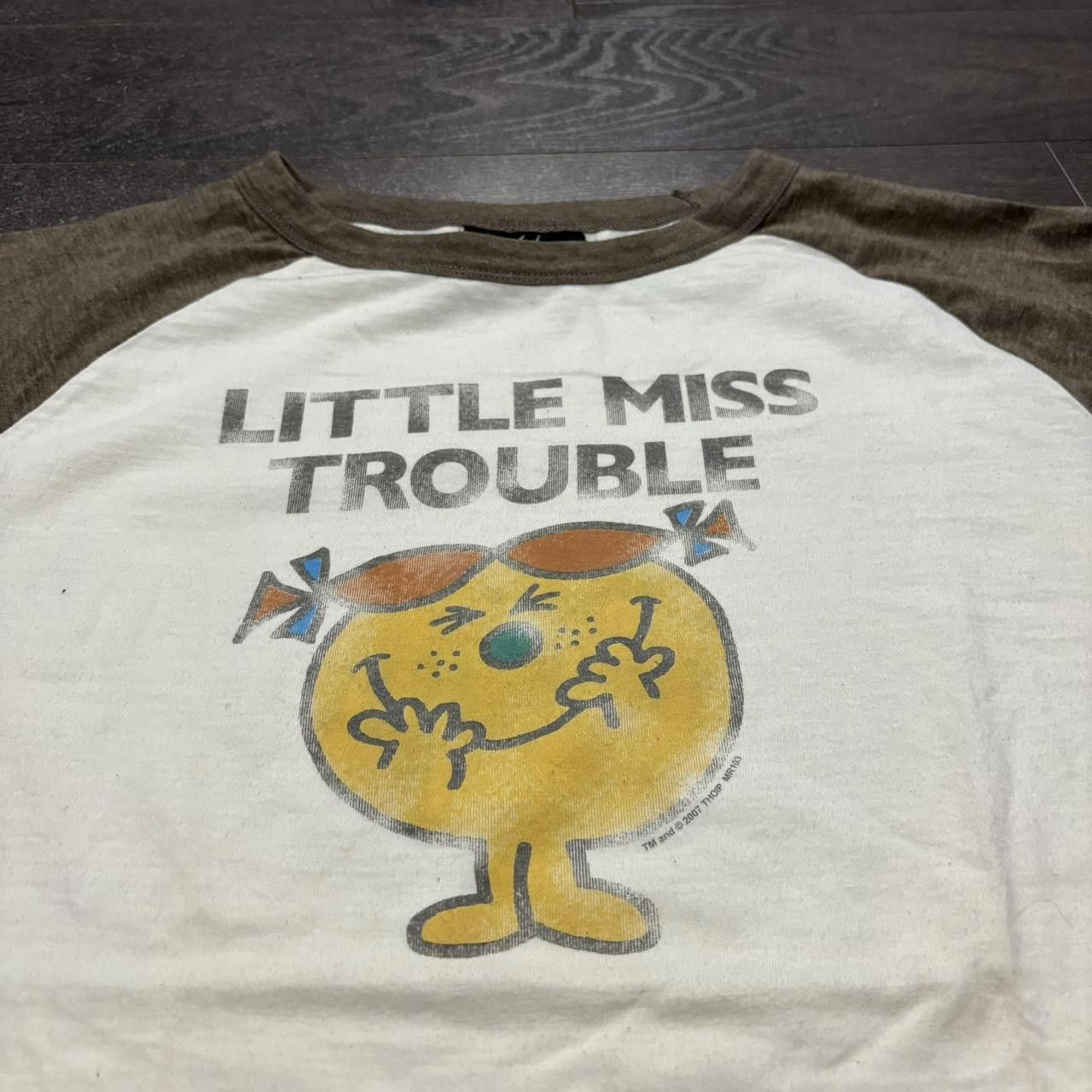Designer Vintage little miss trouble 3/4 sleeve t shirt 2007 XL Size XL / US 12-14 / IT 48-50 - 1 Thumbnail
