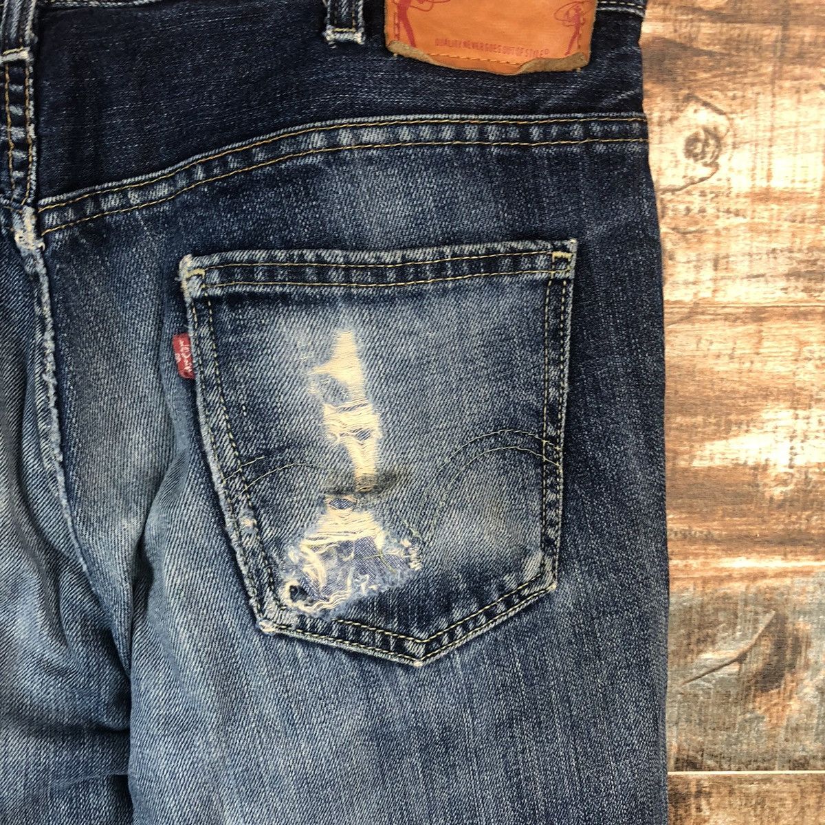 Levi's DL Levis Blue Distressed Denim Pants #C307 Size US 32 / EU 48 - 17 Thumbnail