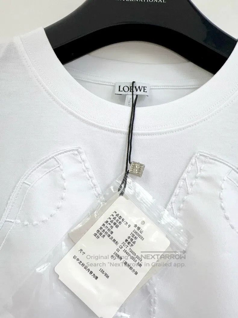 Loewe Loewe White Pure Cotton Short Sleeve T-Shirt Size XXS / US 00 / IT 34 - 6 Thumbnail