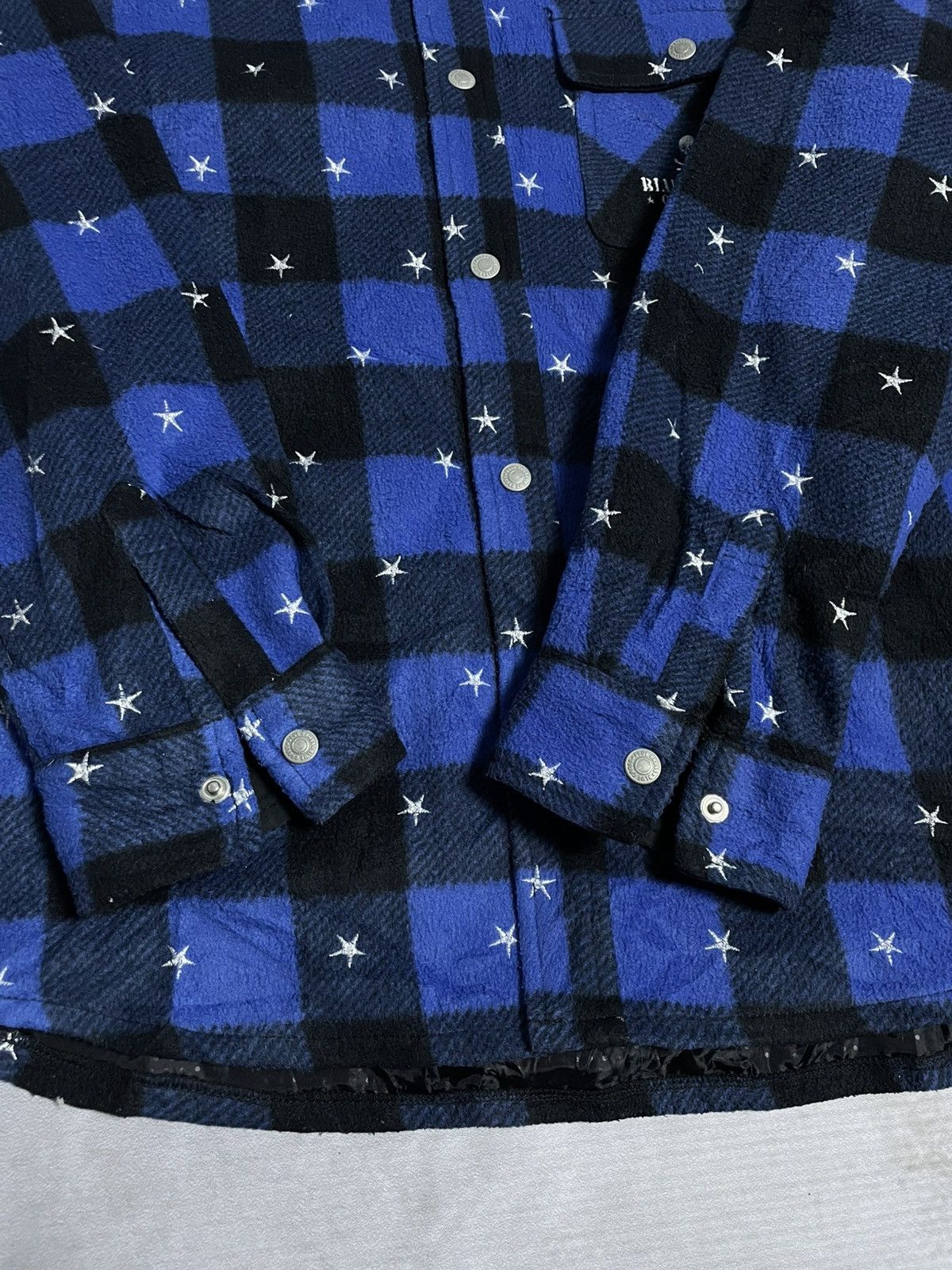 14th Addiction × If Six Was Nine × Tornado Mart 90’s Blue Cross Star Embroidered Flannel Shirt Size US M / EU 48-50 / 2 - 14 Thumbnail