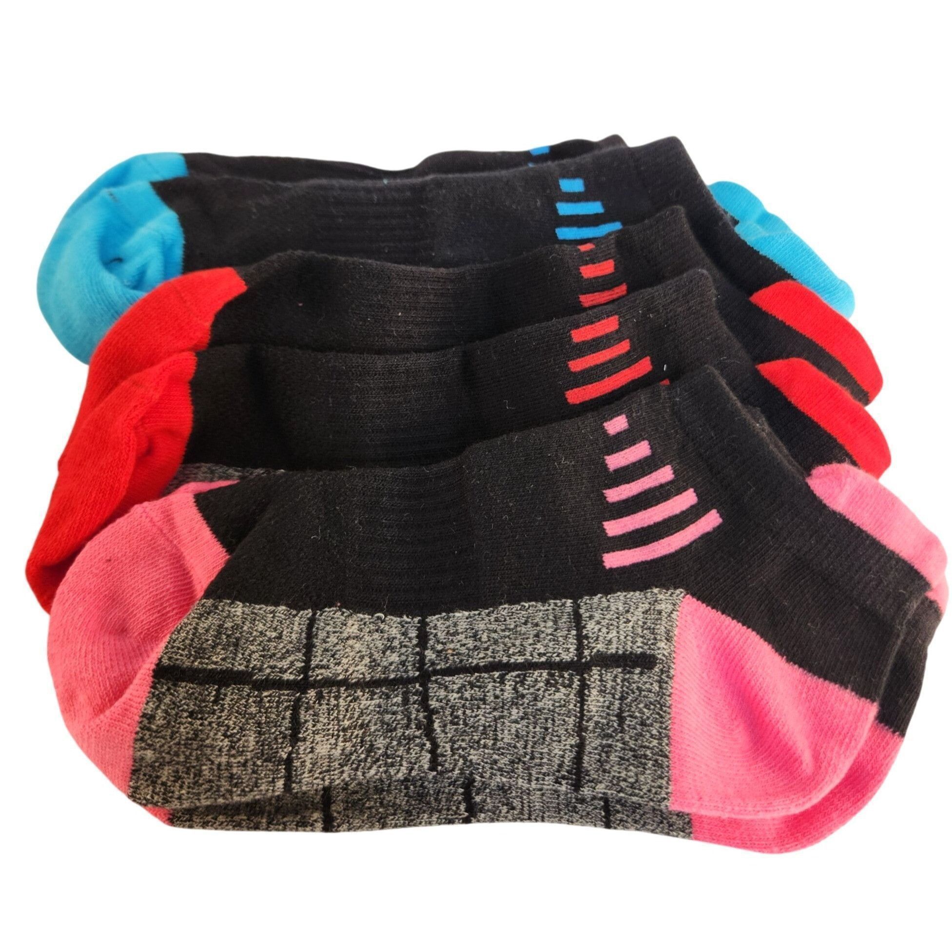 The Unbranded Brand Six Pack Athletic Low-Cut Socks Unisex Colorful Stretch Fit Size ONE SIZE - 3 Thumbnail