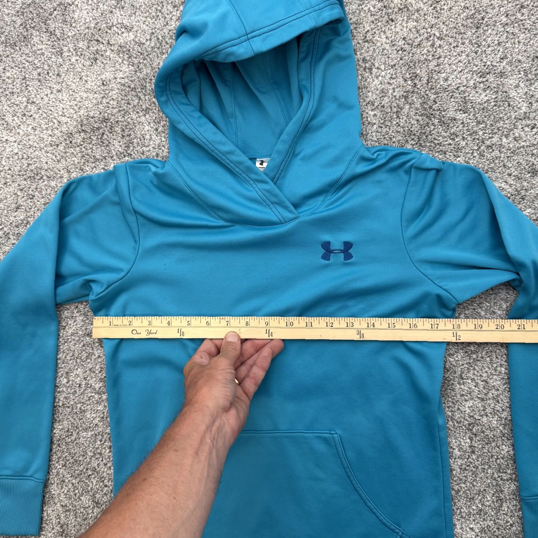 Under Armour Under Armour Hoodie Womens Small Blue Pullover Kangaroo Pocket Lightweight Athletic Sports Outdoor Logo Size S / US 4 / IT 40 - 3 Thumbnail
