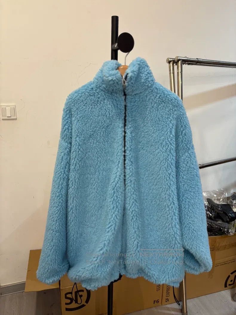 Balenciaga Balenciaga Blue Fleece Zip Jacket Size XS / US 0-2 / IT 36-38 - 1 Thumbnail