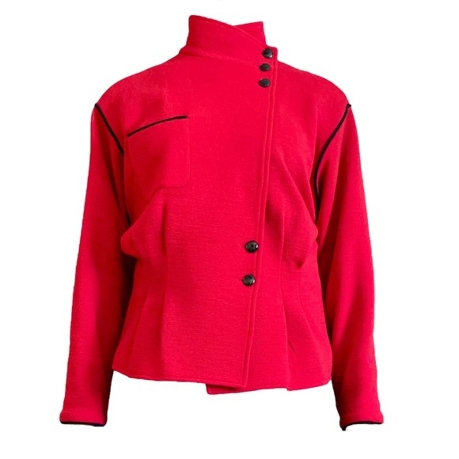 Emanuel Ungaro × Vintage Ungaro Ter x Emanuel Ungaro Vintage Red Wool Jacket Coat Size M / US 6-8 / IT 42-44 - 1 Thumbnail