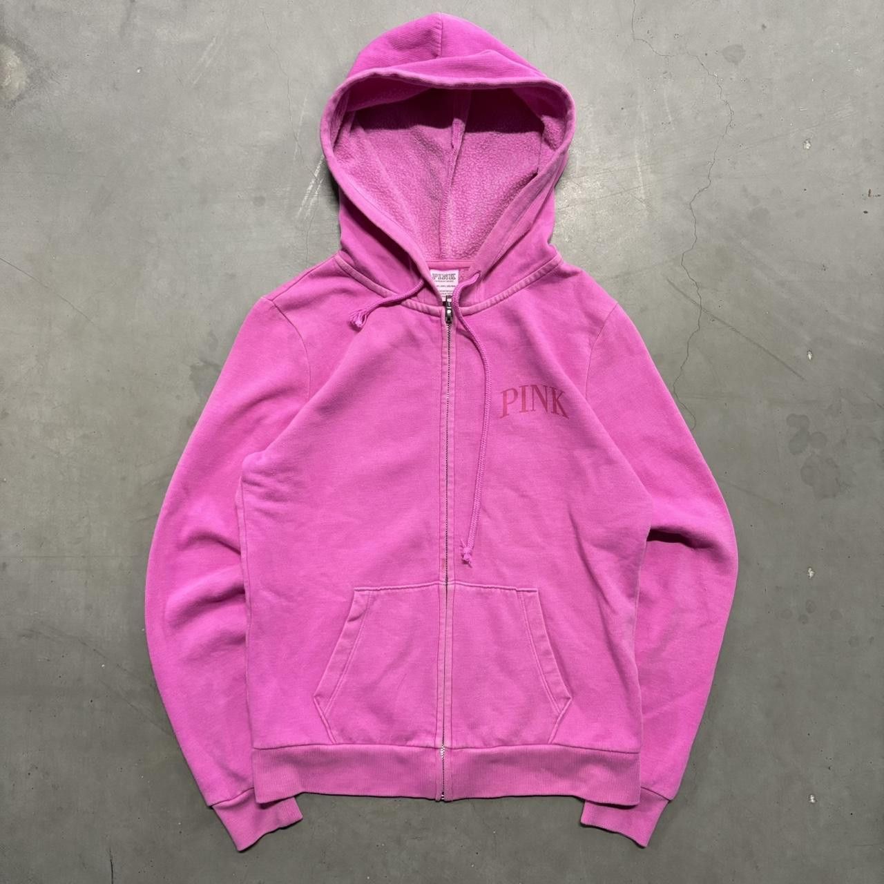 Vintage Crazy Vintage Y2K/2000s PINK Victoria’s Secret Zipup Hoodie! Size US XS / EU 42 / 0 - 1 Thumbnail