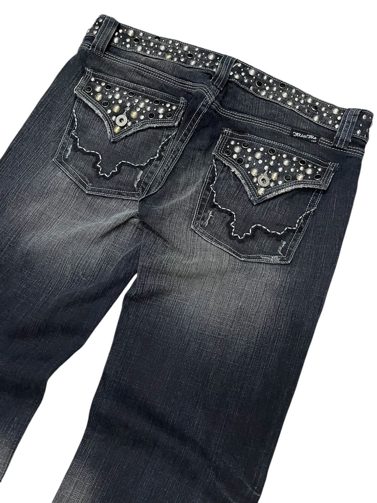 Tornado Mart Vintage Tornado Mart Style Rhinestone Studded Flare Jeans Size US 31 - 14 Thumbnail