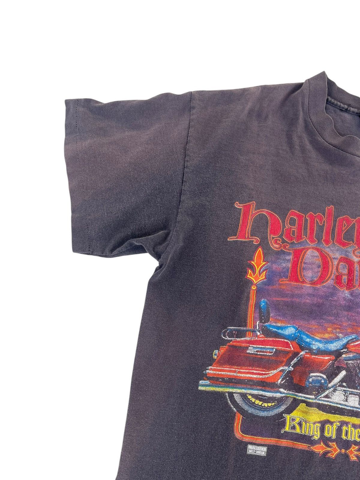 Harley Davidson Vintage 1995 HD Harley Davidson King Of The Road Shirt Tee Size US L / EU 52-54 / 3 - 2 Thumbnail