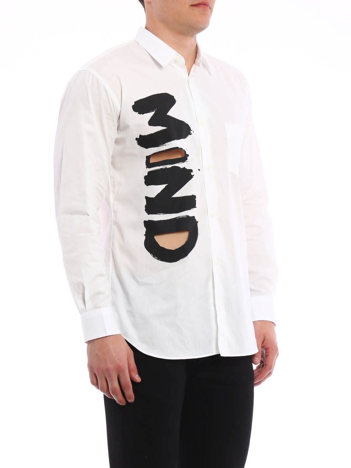 Comme des Garcons Comme Des Garcons Writing White Shirt Size US M / EU 48-50 / 2 - 2 Thumbnail