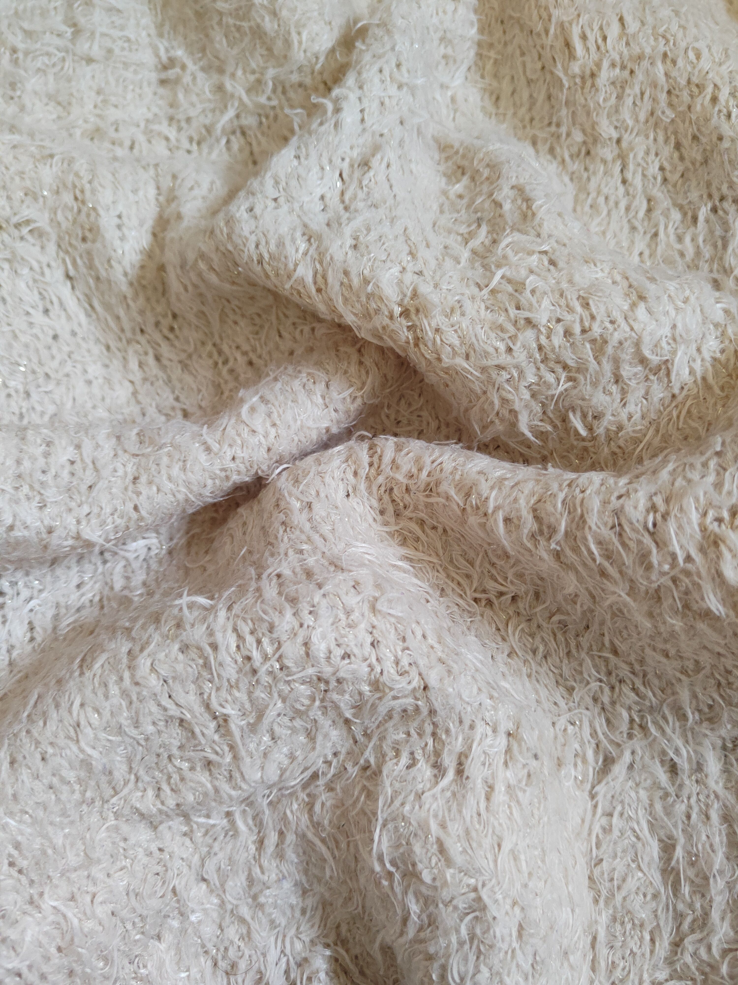 Japanese Brand Dosch Beige Shag Shaggy Fur Mohair Knitwear #S2180 Size S / US 4 / IT 40 - 10 Thumbnail