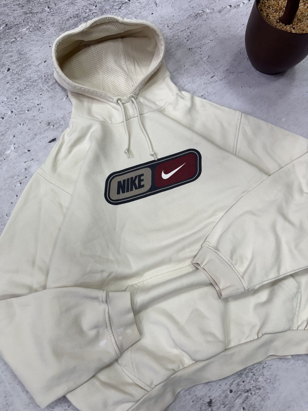Nike × Vintage NIKE VINTAGE 00s y2k OVERSIZE BAGGY HOODIE CENTER LOGO Size US L / EU 52-54 / 3 - 5 Thumbnail