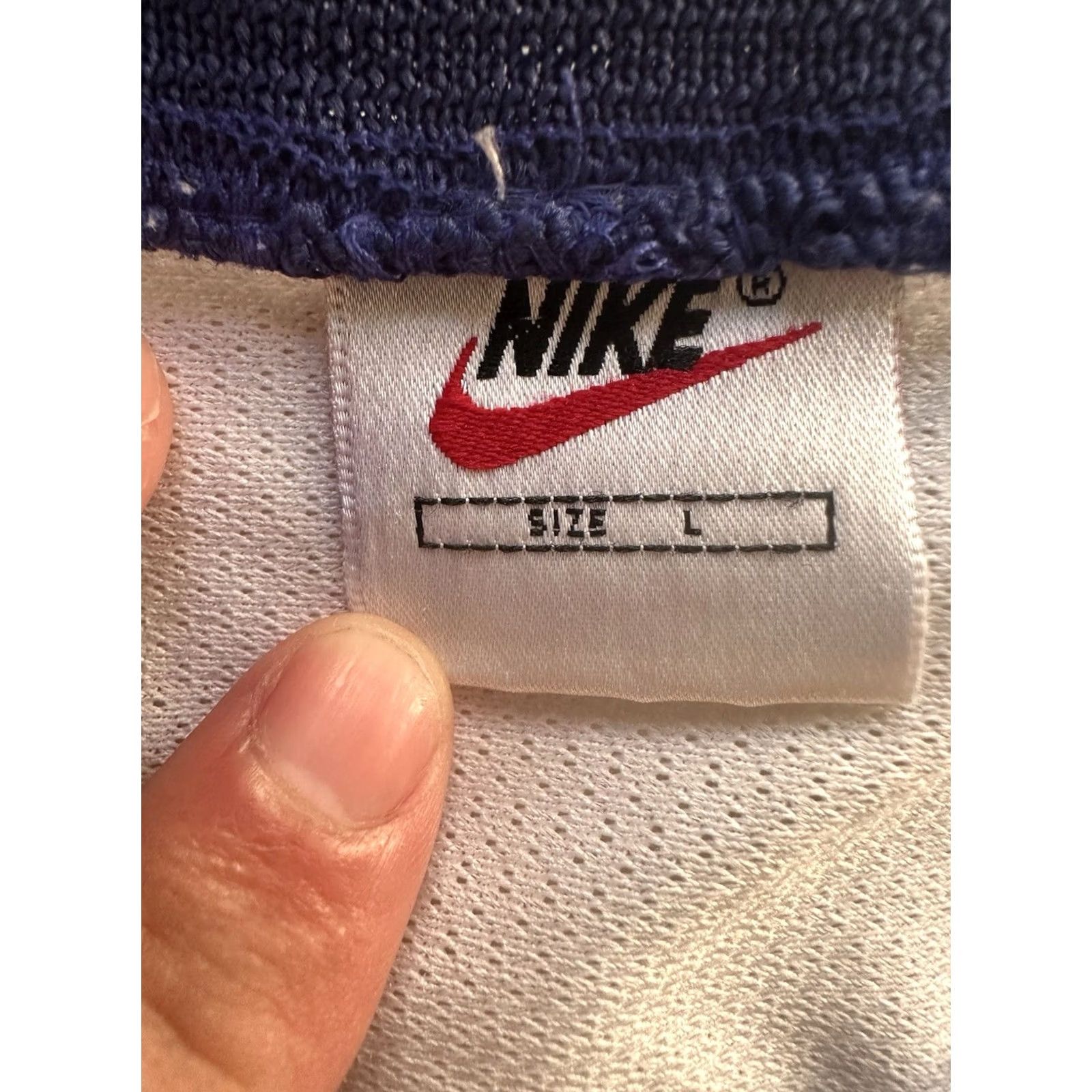 Nike VINTAGE Nike Tank Top Basketball Jersey Mens L White Blue Logo Swoosh 90s Kampains? Size US L / EU 52-54 / 3 - 2 Thumbnail