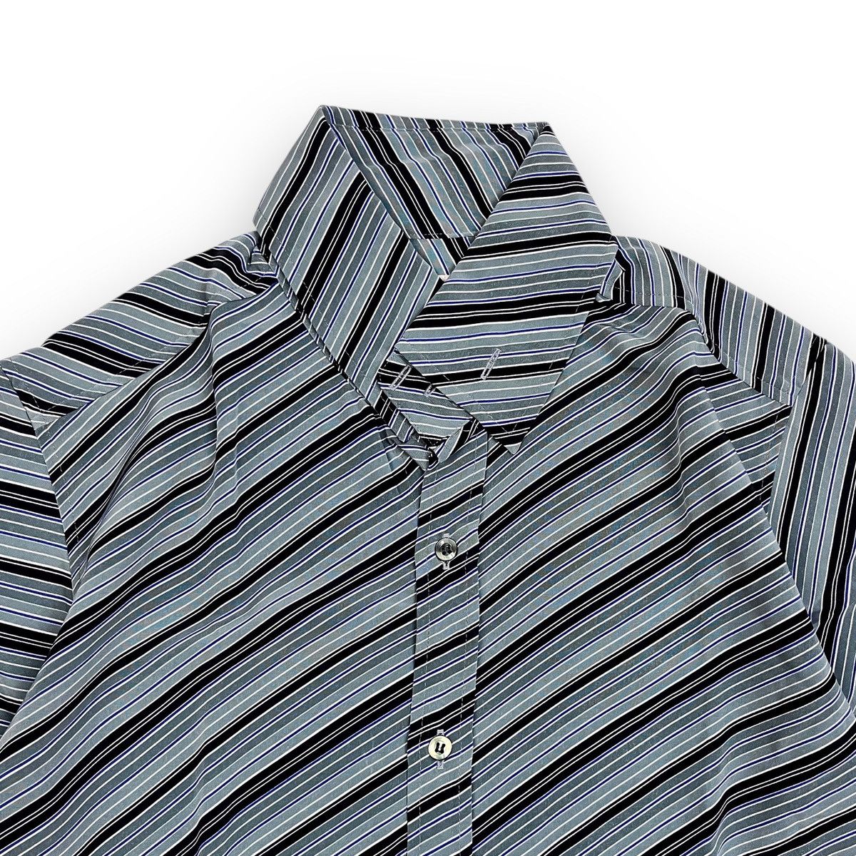 If Six Was Nine × Le Grande Bleu (L.G.B.) × Vintage Atelier Sab Vintage Striped Shirt Slim Fit Size US M / EU 48-50 / 2 - 2 Thumbnail
