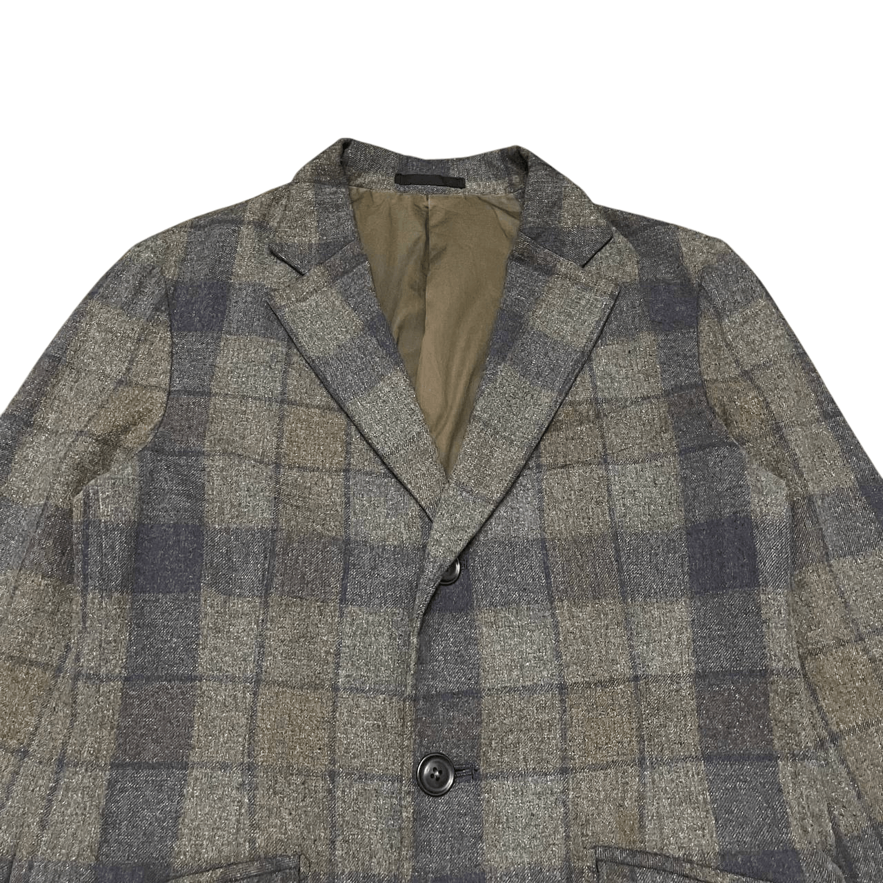 Japanese Brand 9CM Made In Japan Plaid Long Coat Size US M / EU 48-50 / 2 - 2 Thumbnail