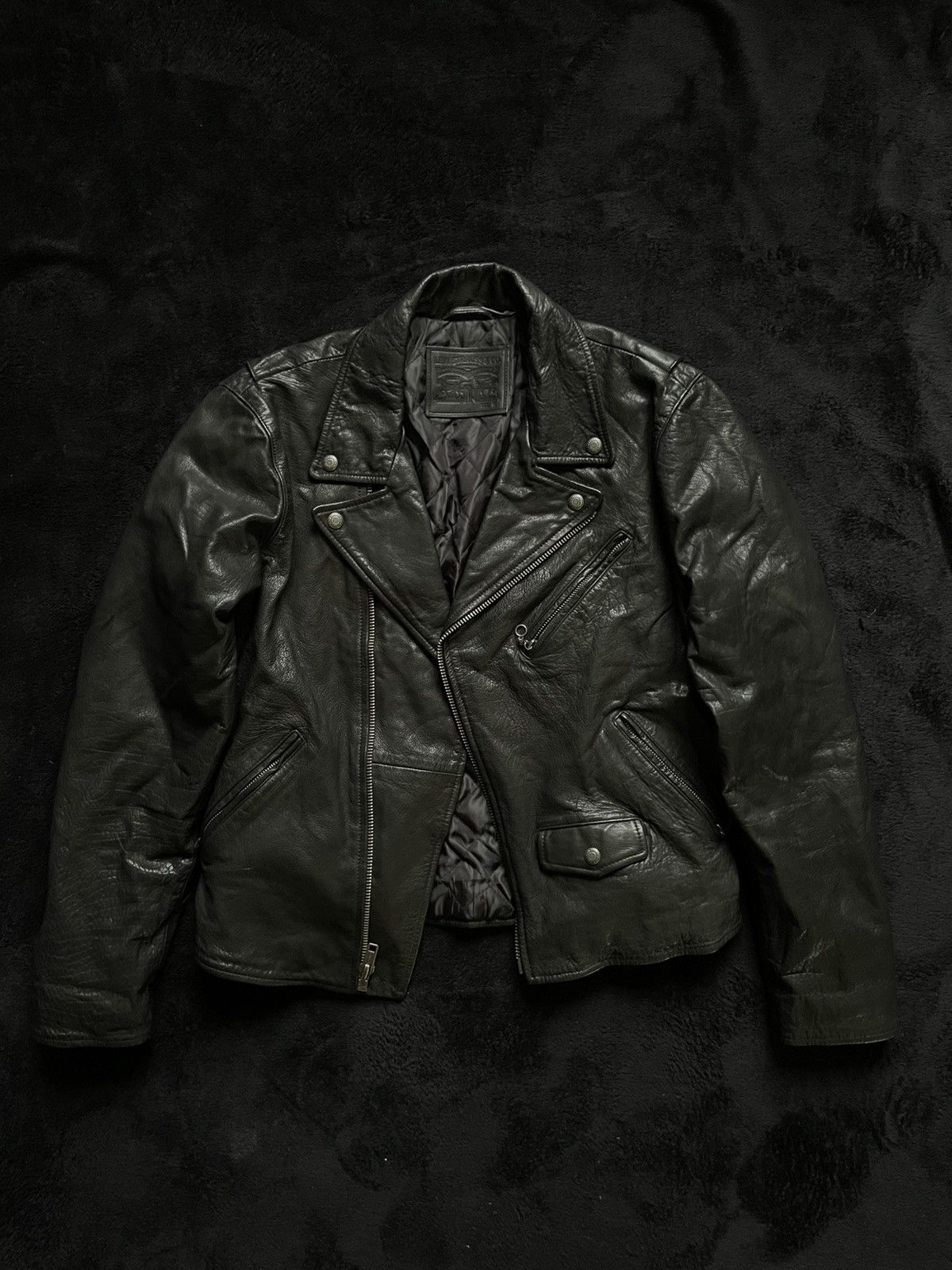 Levi's Vintage 00s Levi‘s Leather Jacket Avant-garde Size S Size S / US 4 / IT 40 - 4 Thumbnail