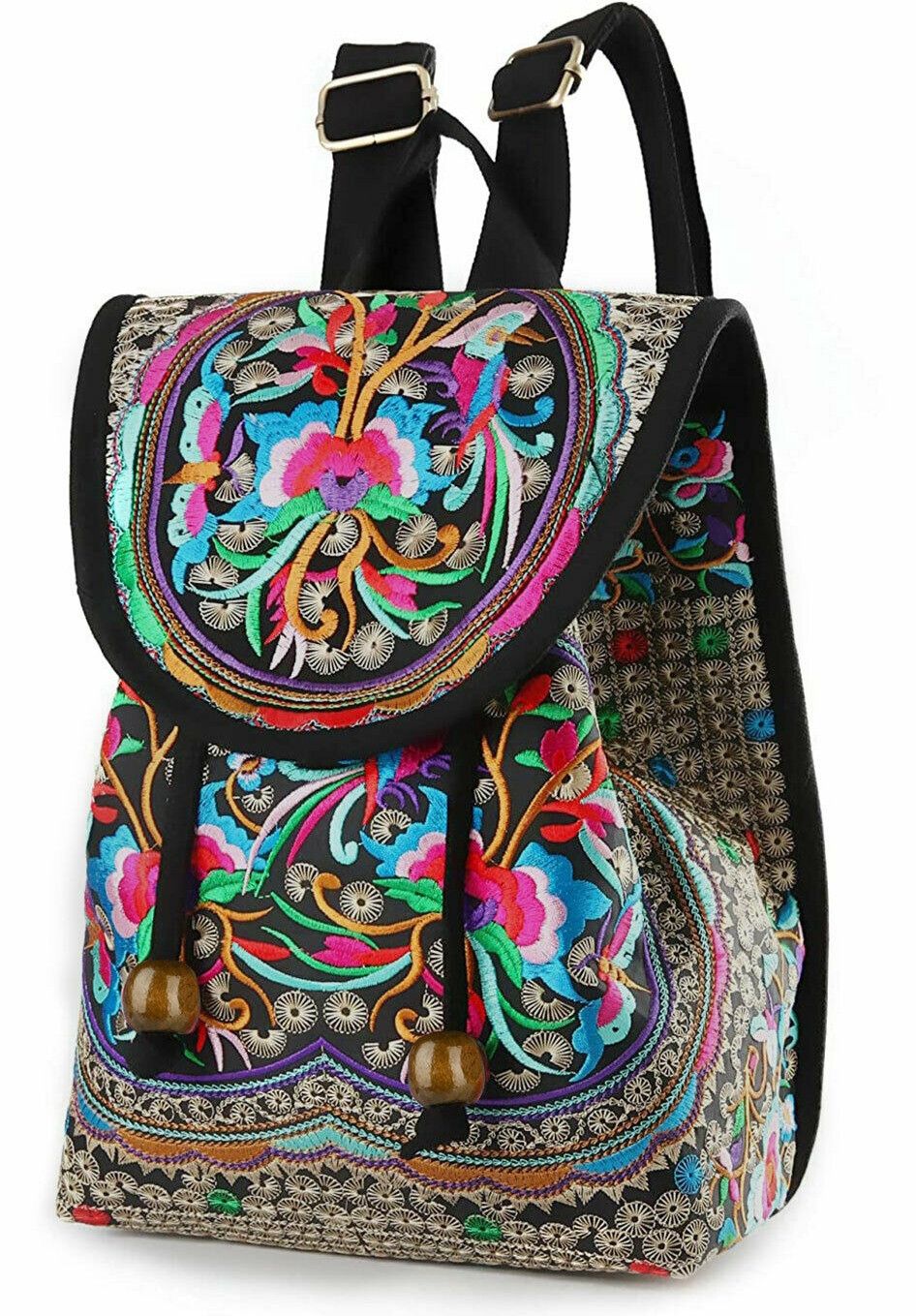 Other Floral Embroidered Backpack Size ONE SIZE - 1 Thumbnail