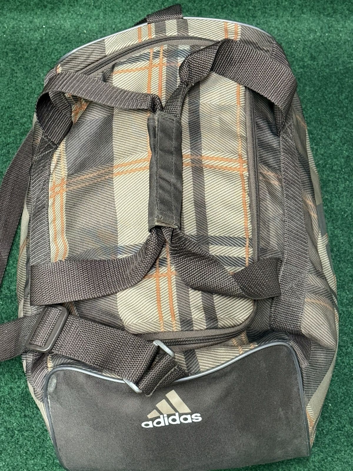 Adidas Vintage Y2k Adidas Plaid Duffle Bag Size ONE SIZE - 3 Thumbnail