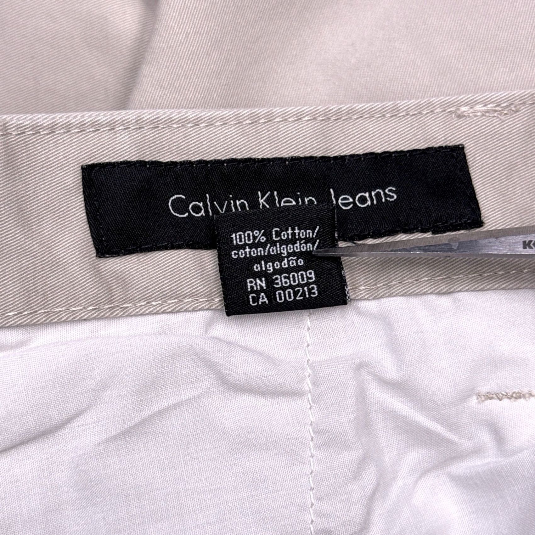 Calvin Klein Calvin Klein Pants Mens 40x30 New Beige Flat Front Twill Chino Straight Leg Regular Rise 40in Inseam 30in Logo Size US 40 / EU 56 - 5 Thumbnail
