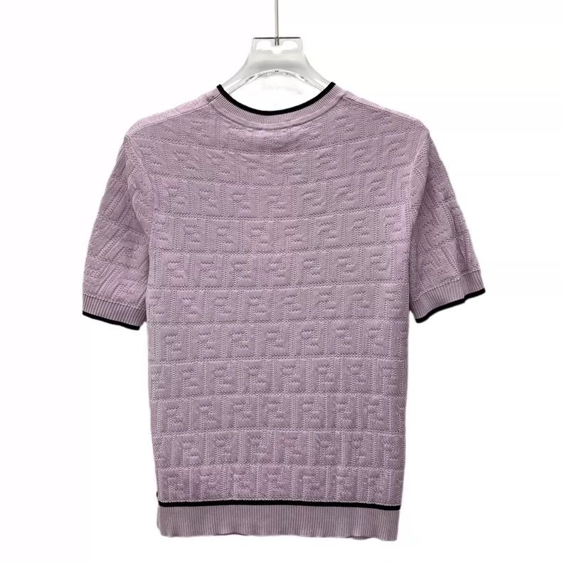 Fendi FENDI Light purple logo letter jacquard full-print cotton Size XXS / US 00 / IT 34 - 2 Thumbnail