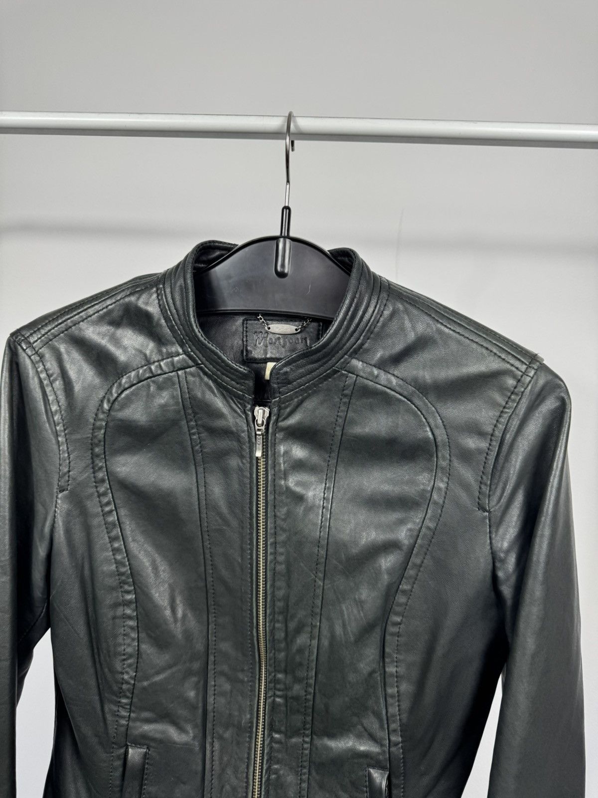 Other Monsoon Women’s Black Leather Biker Jacket Slim Fit Moto S Size S / US 4 / IT 40 - 4 Thumbnail