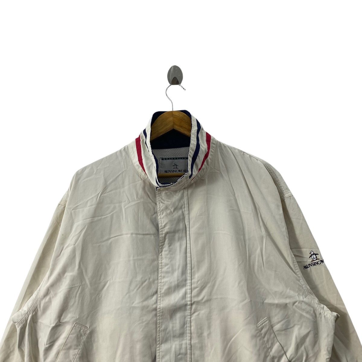 Grand Slam × Vintage Vintage GRANDSLAM MUNSINGWEAR Sportswear Cream Bomber Jacket Size US L / EU 52-54 / 3 - 2 Thumbnail