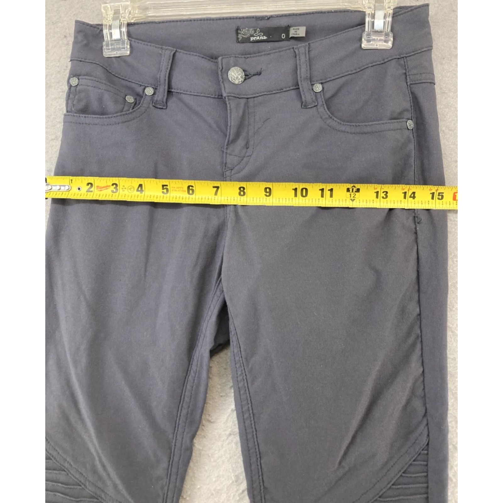 Prana PrAna Gray Jeans Womens 0 Stretch Ribbed Knees Jeans Slim 5-Pocket Gray Size 25" / US 0 / IT 36 - 5 Thumbnail