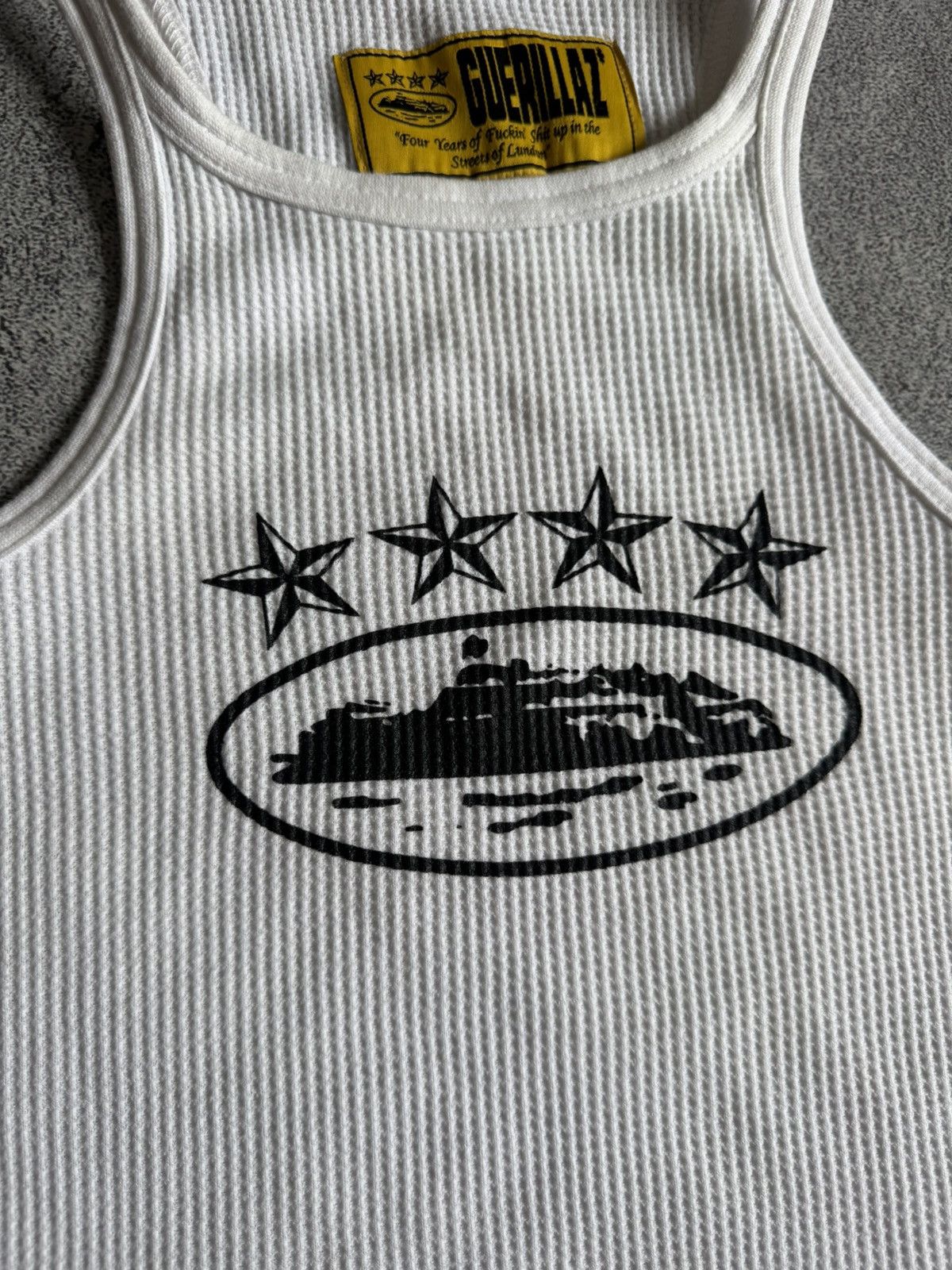 Corteiz Corteiz Guerillaz "4 Stars Alcatraz" Waffle Tank Top S Vest Size S / US 4 / IT 40 - 3 Thumbnail
