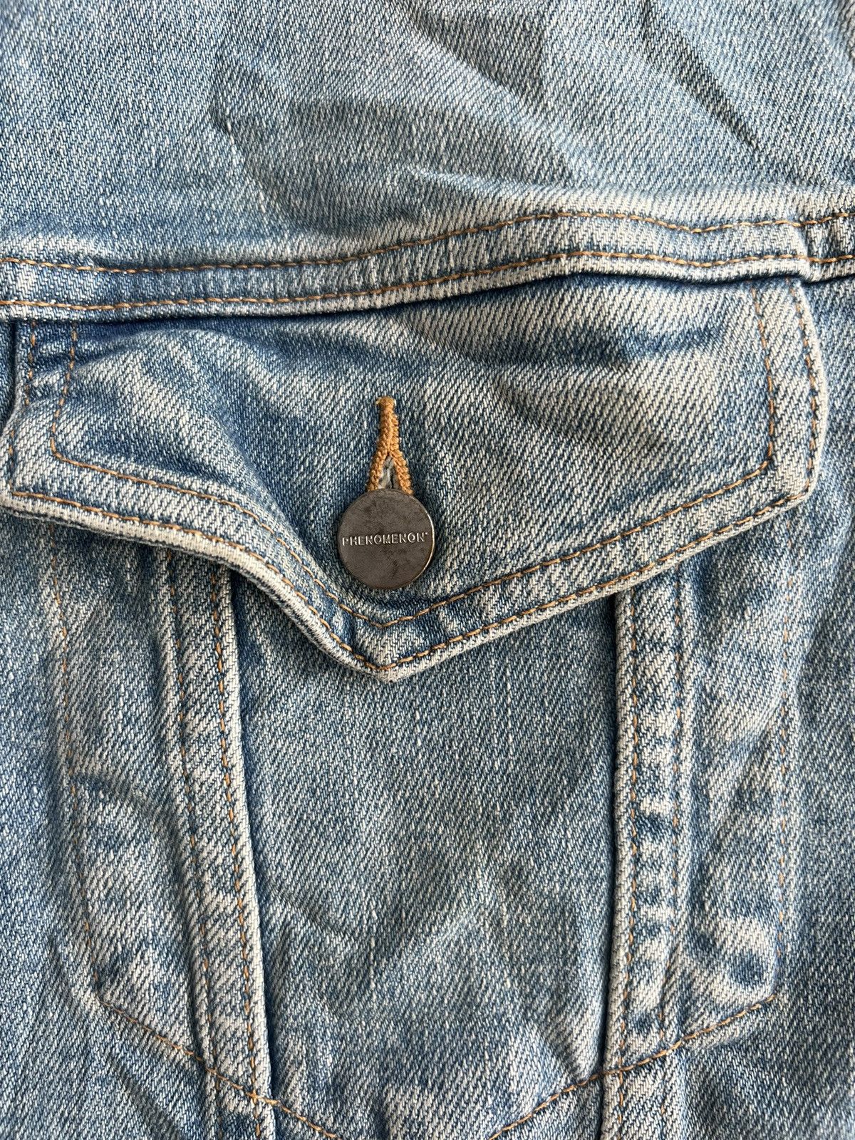 PHENOMENON 2019 Runway Phenomenon Cuff Collar Distress Denim Jacket Size US M / EU 48-50 / 2 - 10 Thumbnail