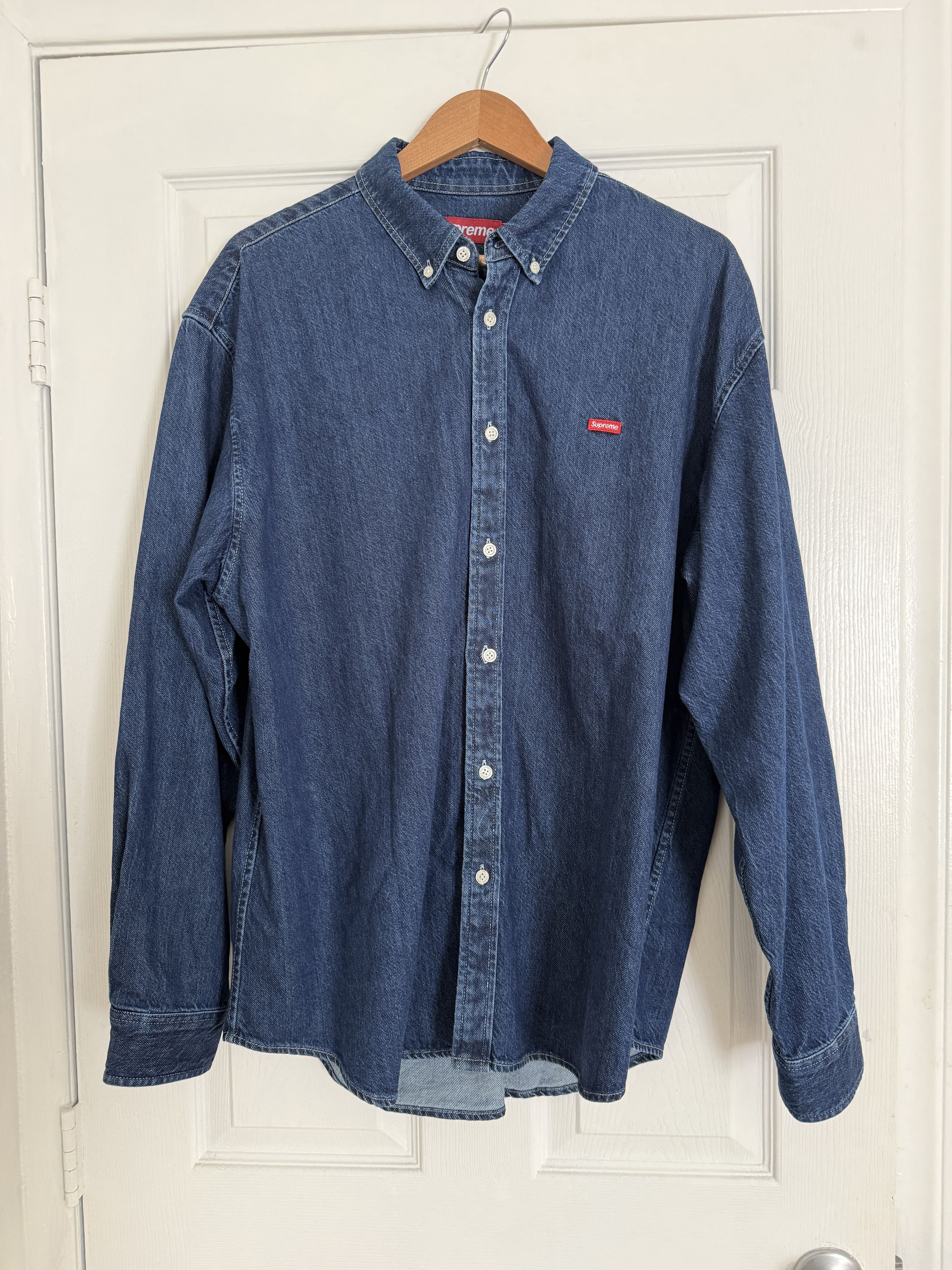 Supreme Small Box Denim Shirt FW 25 Size US L / EU 52-54 / 3 - 1 Thumbnail