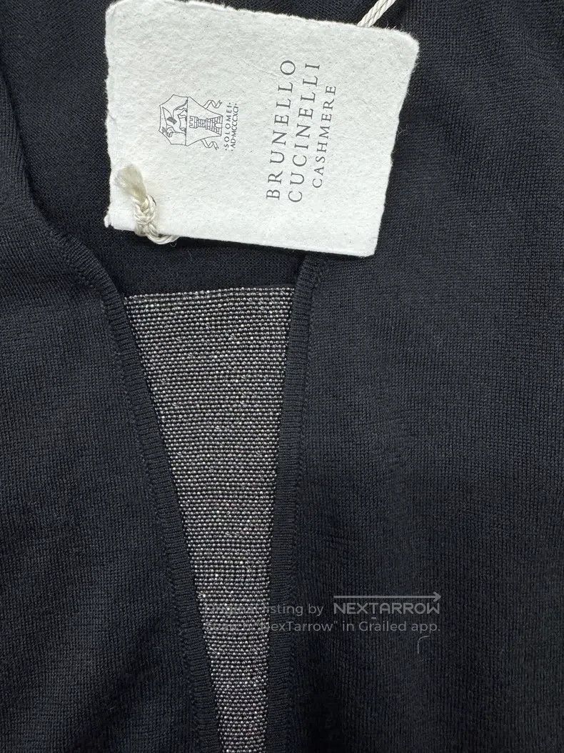 Brunello Cucinelli Brunello Cucinelli Women's Short Sleeve Cashmere Knit Top Size L / US 10 / IT 46 - 6 Thumbnail
