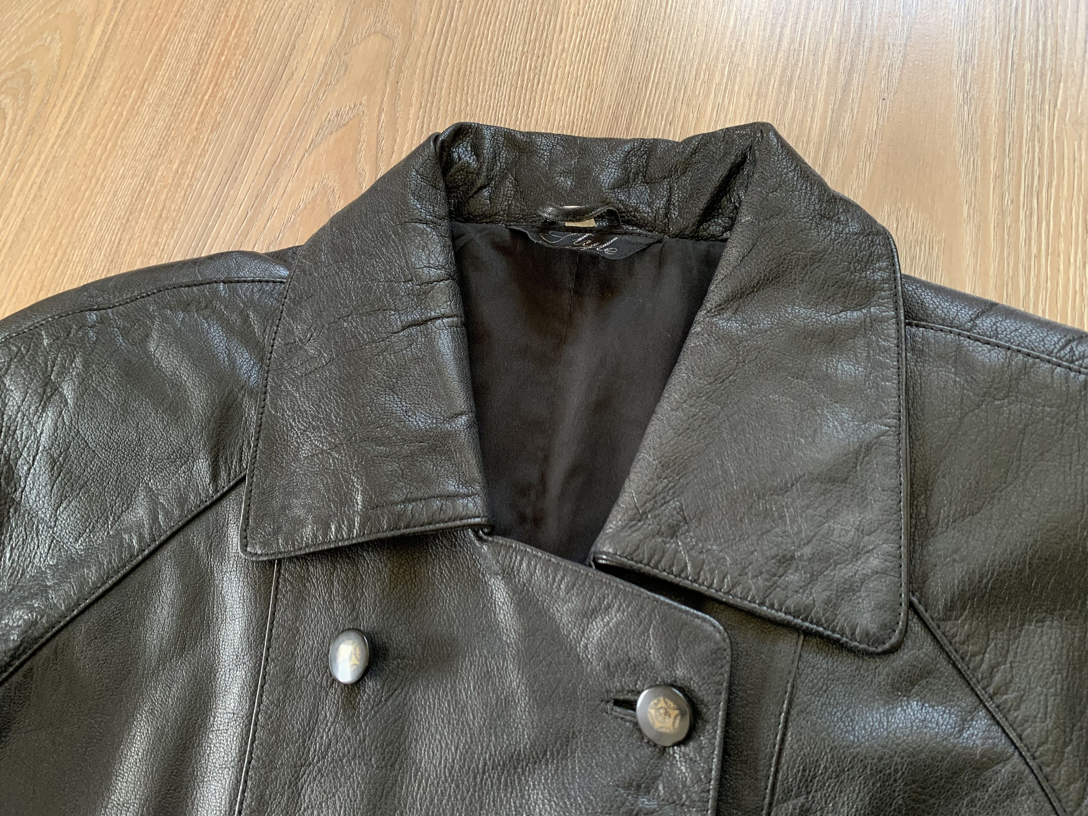 Genuine Leather × Vintage Style File Vintage Long Leather Jacket Size US M / EU 48-50 / 2 - 6 Thumbnail