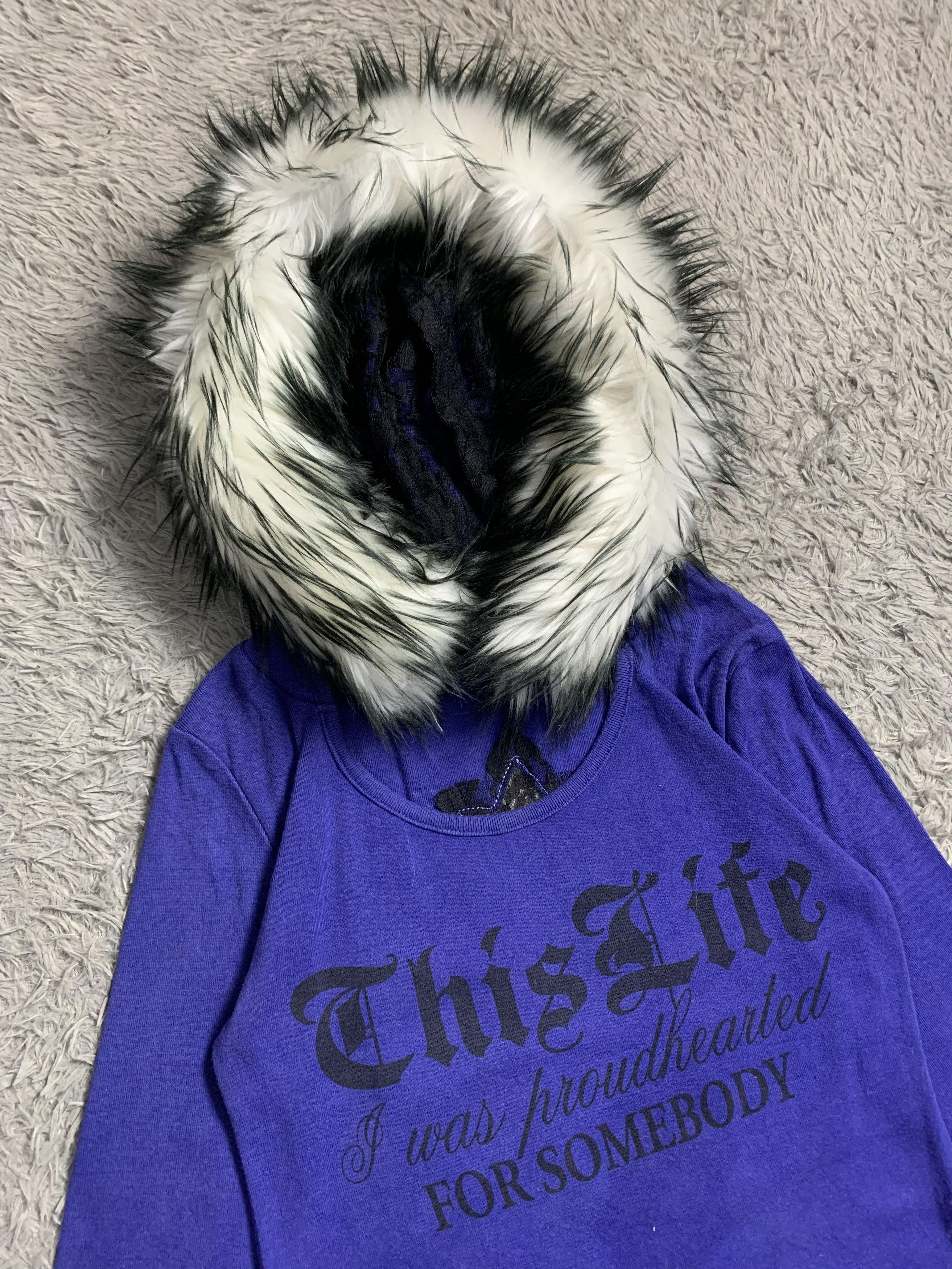 Japanese Brand PENDORA Fur Hoodie Chrome Heart Style Size M / US 6-8 / IT 42-44 - 3 Thumbnail