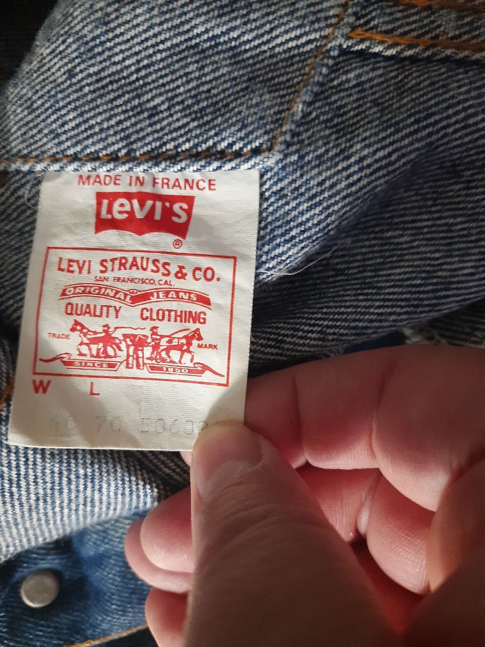 Levi's × Levi's Vintage Clothing Levi's Denim Jacket Vintage 70's Size US L / EU 52-54 / 3 - 7 Thumbnail