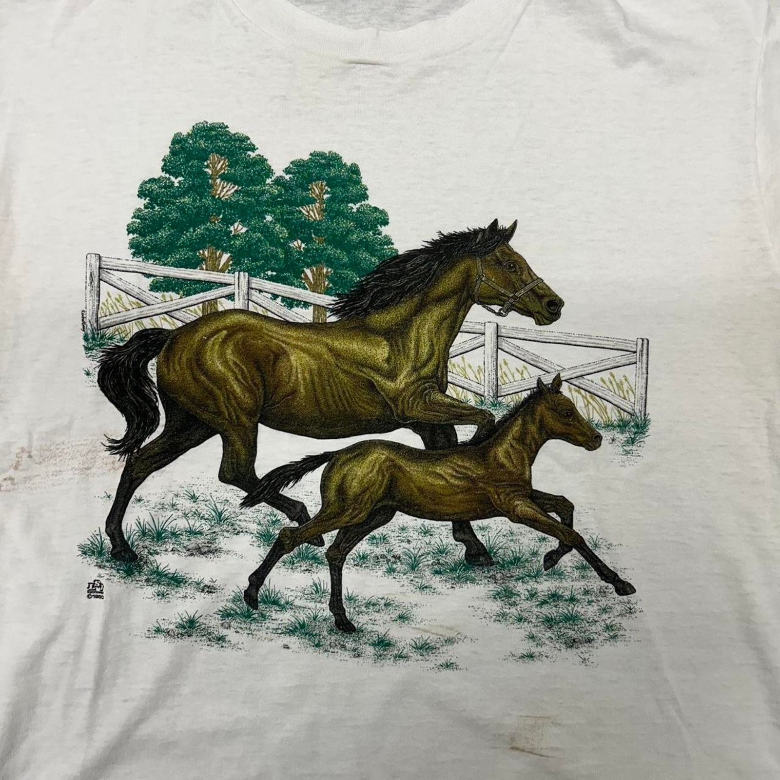 Other White vintage horse tee Size US XL / EU 56 / 4 - 2 Thumbnail