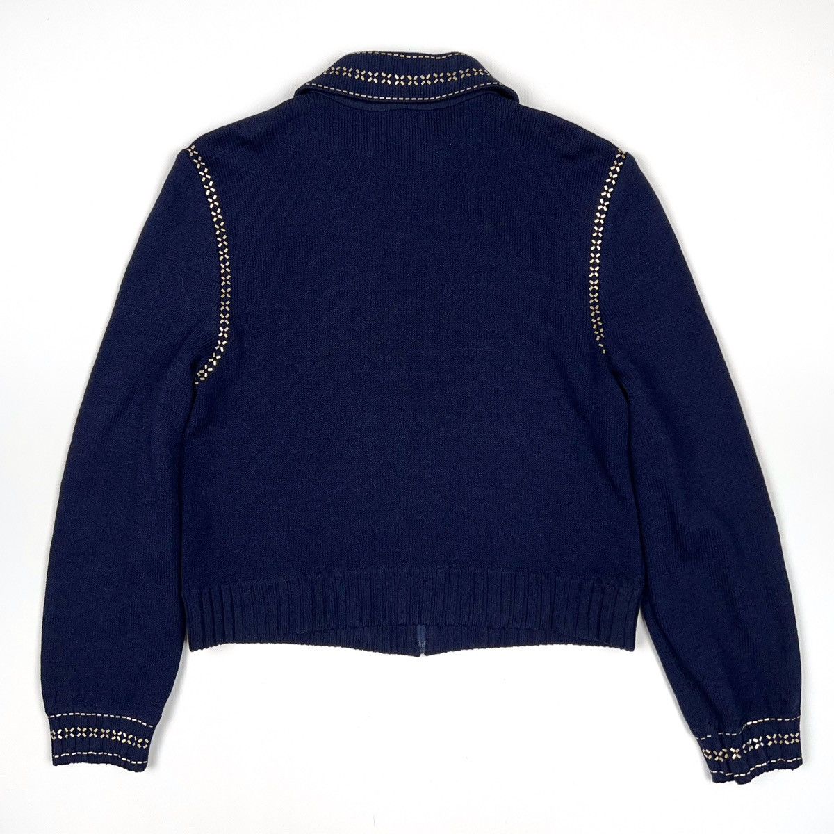 St. John St John Collection Knit Zip Cardigan Sweater made in USA Size L / US 10 / IT 46 - 8 Thumbnail