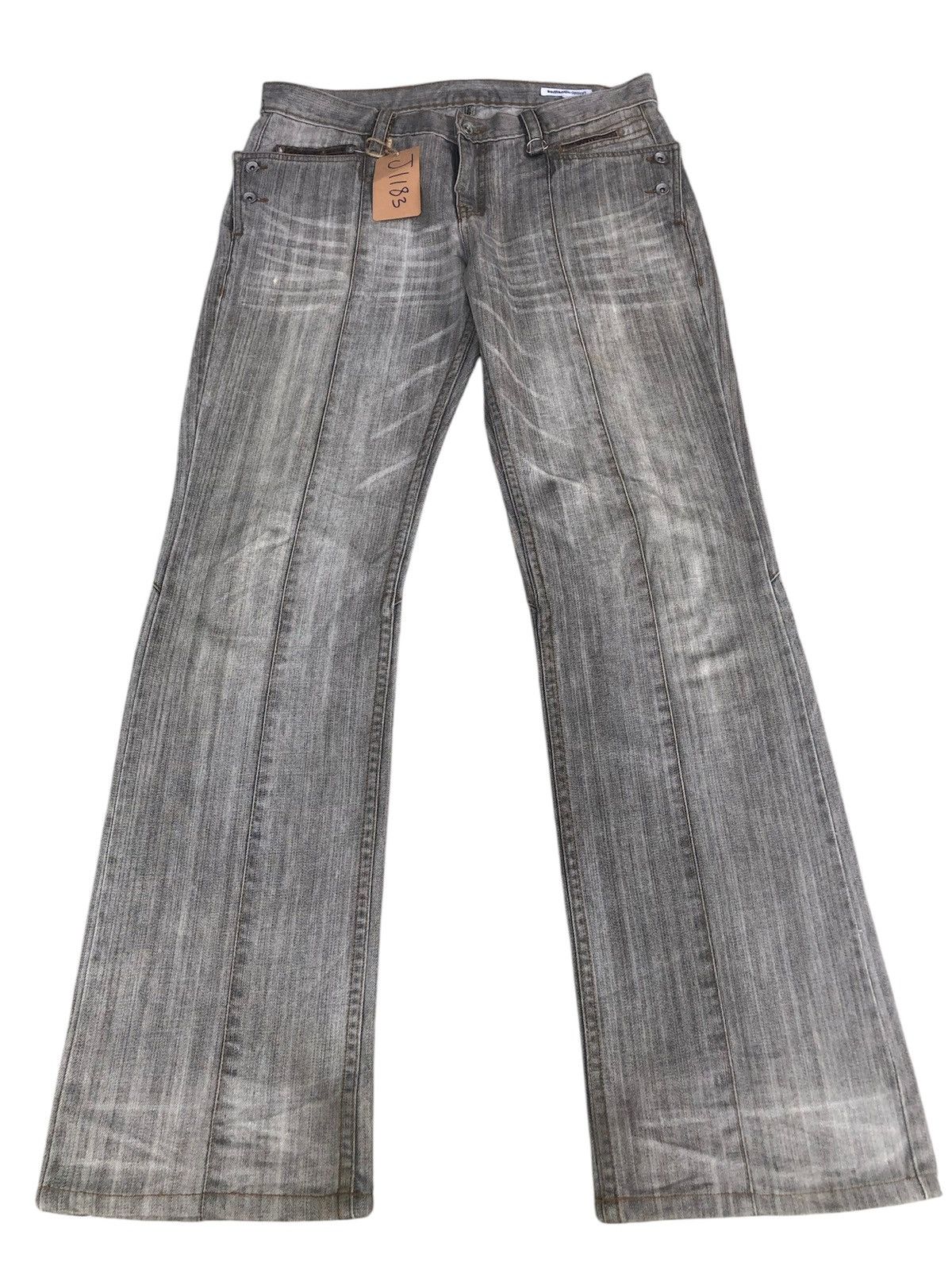 semanticdesign Semantic Design Flared Jeans Snake Skin Distressed Jeans Size US 33 - 1 Thumbnail